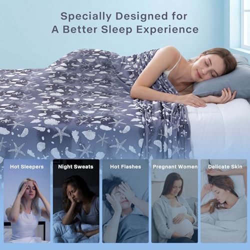 DreLunis Twin Size Cooling Blanket 60"x90" - Dual-Sided for Summer