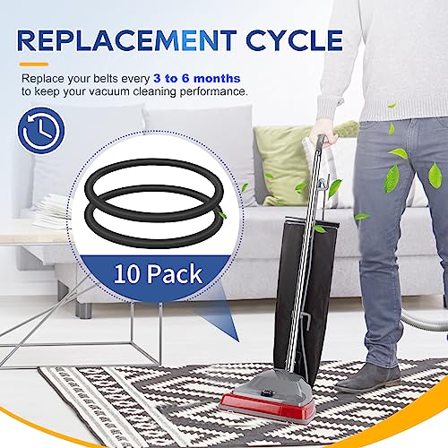 10 Pack Sanitaire Vacuum Cleaner Belts 30563B - Compatible & Durable