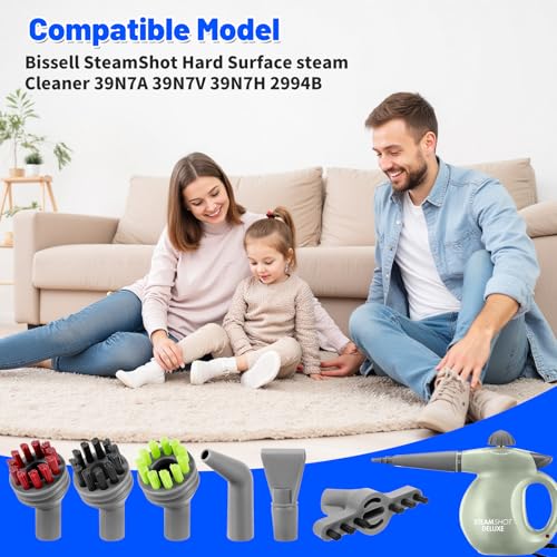 6-Piece SteamShot Attachment Set for Bissell Steam Cleaners - Durable & Leak-Resistant
