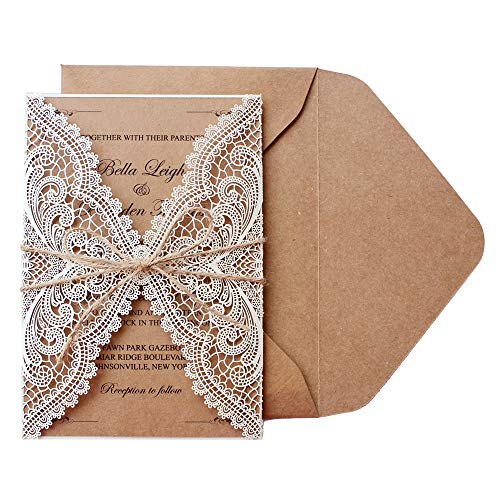 Laser Cut Wedding Invitation Sample with RSVP Cards - Picky Bride