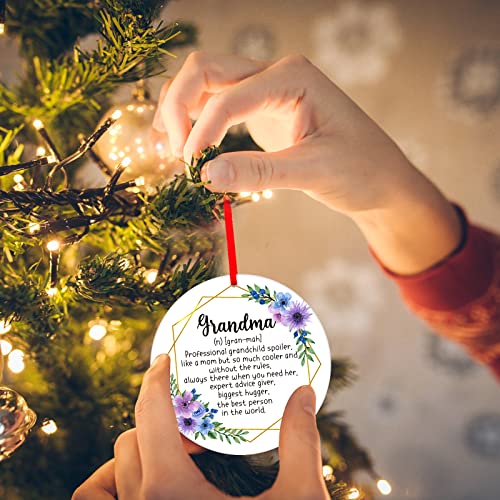 FaCraft Grandma Christmas Ornament 3-Inch Acrylic Keepsake Gift Box
