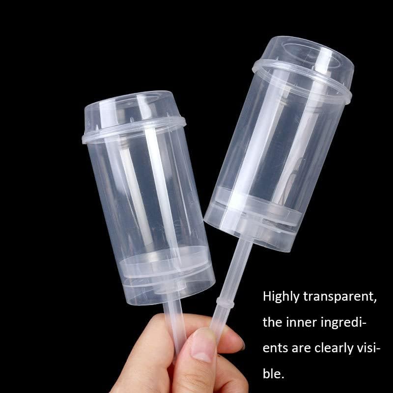 Pack of 10 Reusable Push-Up Cake Pop Containers - Clear Dessert Cups