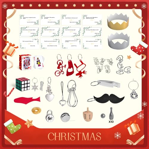 Christmas No Snap Party Favors with Hats and Prizes - 18 Pack