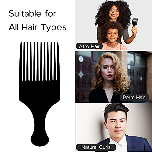 Boorika Afro Hair Pick Comb 7.5 Inch Wide Tooth Detangling Pack of 2