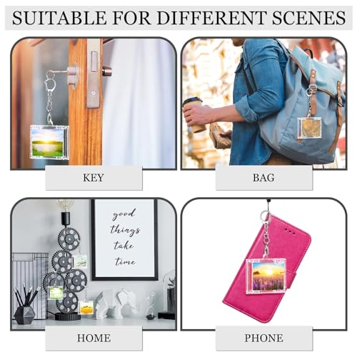 Misdary Mini CD Holder Keychain Album Case - Clear, 10 Pack
