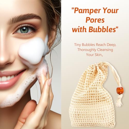 Natural Sisal Soap Saver Bag 4-Pack - Exfoliating Mesh Pouch