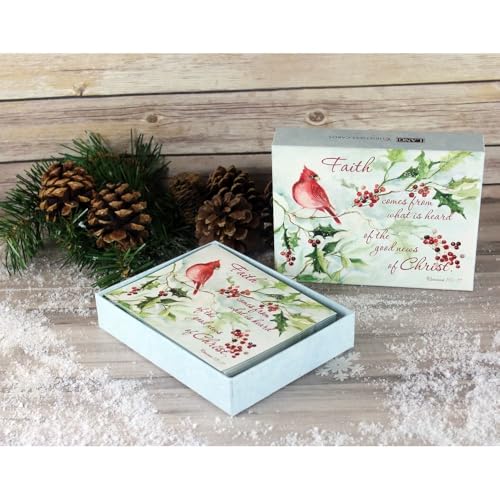 Lang Christmas Cards Set - Cardinal and Berries with Envelopes, Susan Winget Design
