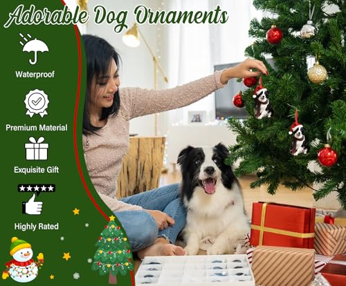 Border Collie Christmas Ornament - Festive Dog Tree Decoration