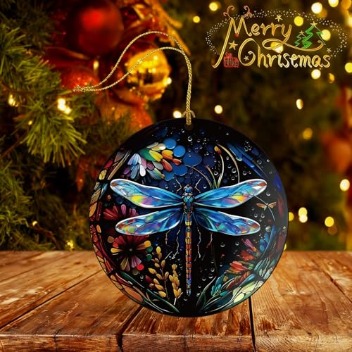 Dragonfly Christmas Ornaments - 2025 Acrylic Hanging Decor for Women
