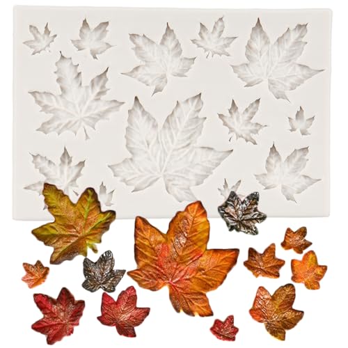 Maple Leaf Silicone Mold Autumn Leaves Fondant Cake Decorating Tool