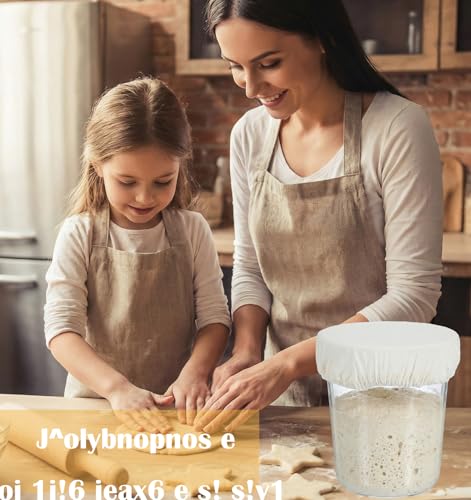 4PCS Sourdough Starter Covers - Reusable Breathable Jar Covers