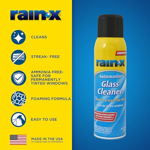Rain-X Glass Cleaner Aerosol - 19oz Streak-Free Automotive Spray
