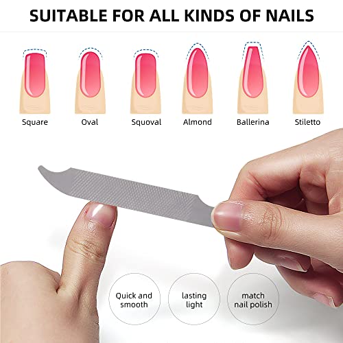 Stainless Steel Metal Nail File Double Sided Manicure Pedicure Tool
