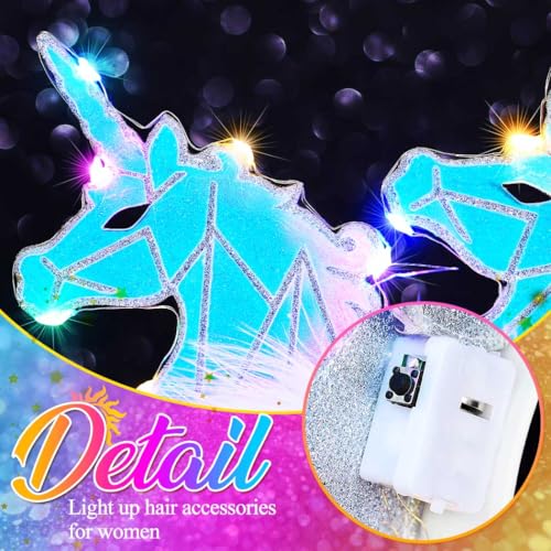 GORTIN LED Light Up Horse Horn Costume Headband Hair Accessory