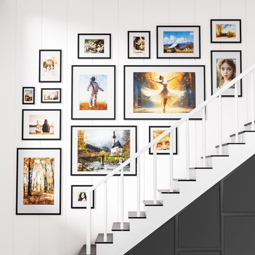Heimlove 5x7 Black Picture Frame for Photos & Diplomas