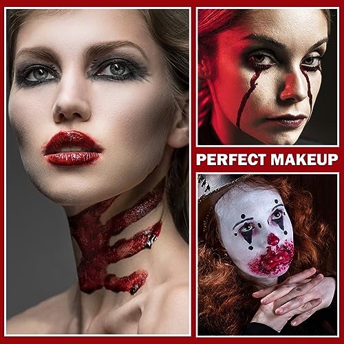 CAHIUYOA Washable Fake Blood Cream for Halloween Zombie Vampire Makeup