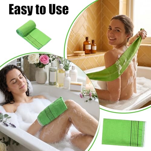 Korean Exfoliating Washcloth and Mitt Set for Body Back Shower