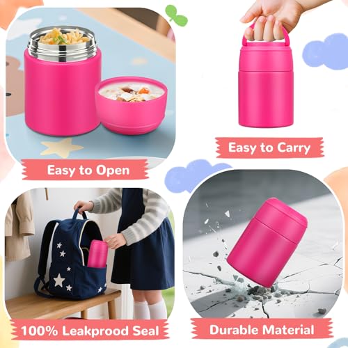 10oz Insulated Food Jar for Kids - Stainless Steel Leak-Proof Lunch Container