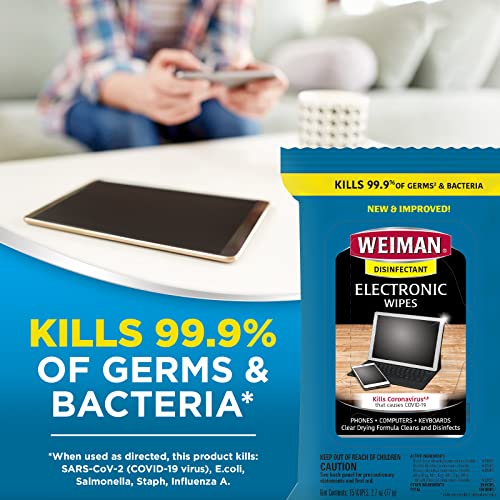 Weiman Disinfecting Electronic Wipes for Safe Device Cleaning