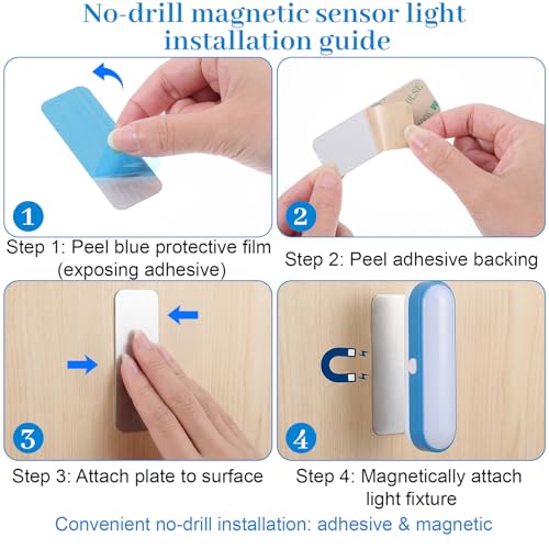 20 Pack Adhesive Metal Plates for Magnetic Lighting - Silver