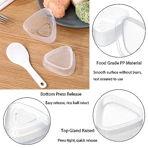 8-Piece Onigiri Rice Ball Maker Set with Spatula - Fun Sushi Molds