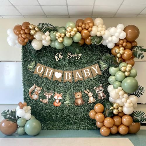 36pcs Woodland Cow Banner Decorations for Baby Shower