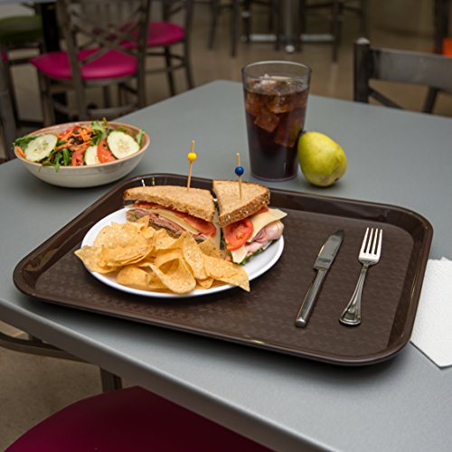 Carlisle Fast Food Tray - 14" x 18" Chocolate, Lightweight & Slip-Resistant