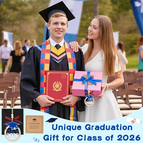 Class of 2026 Graduation Ornament - 2-Layer Wooden Cap Decor