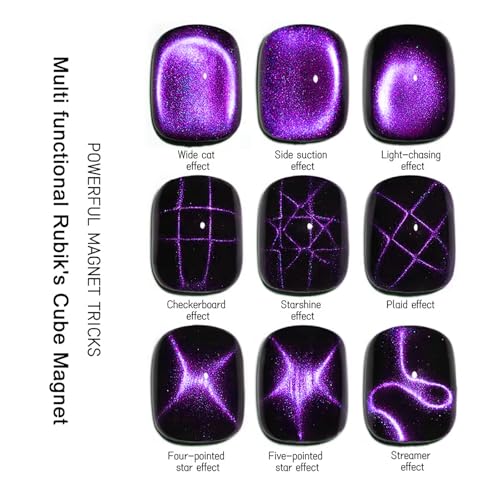 MOLILON 27-Piece Cat Eye Nail Magnet Wand Set for Gel Polish