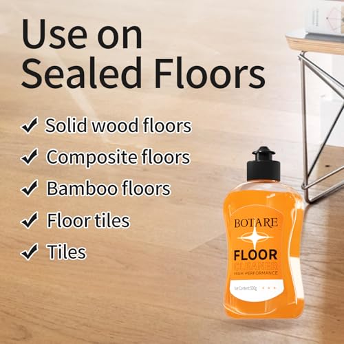Botare Orange Floor Cleaner Liquid with Cleaning Cloth - 17.6 Fl Oz
