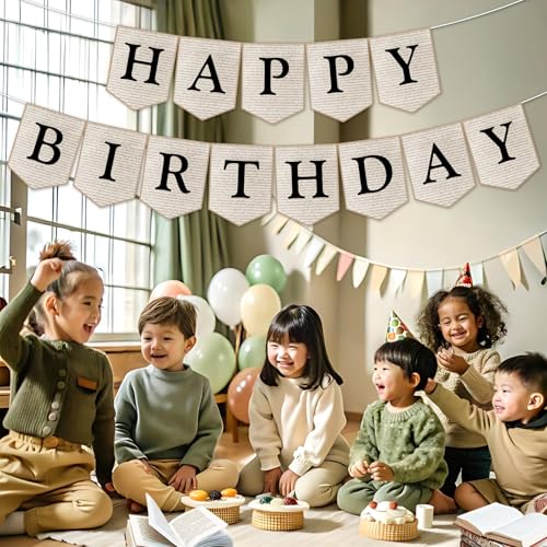 Vintage Book Birthday Banner for Reading Parties & Events