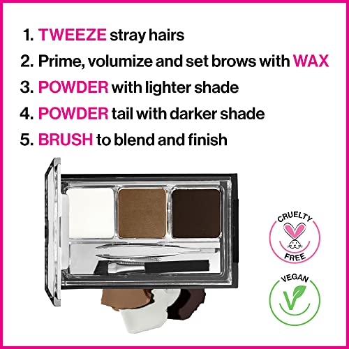 wet n wild Ultimate Eyebrow Makeup Kit - Dark Brown 5-Piece Set