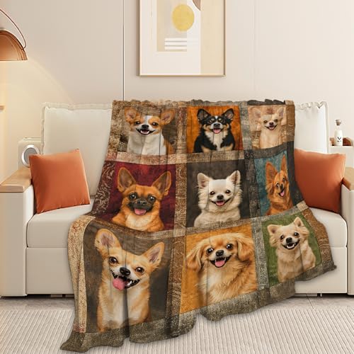 Super Soft Flannel Chihuahua Throw Blanket - Cozy & Warm 50"x40"