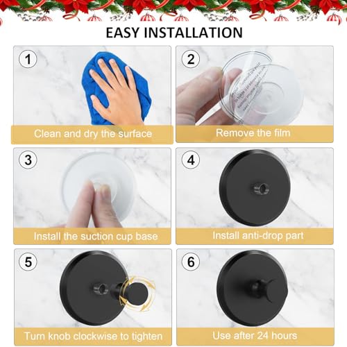 Suction Cup Wreath Hanger - No Drill Hooks for Doors & Windows, 2PCS