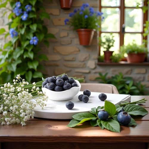20 Pcs Realistic Artificial Blueberries for Home Decor