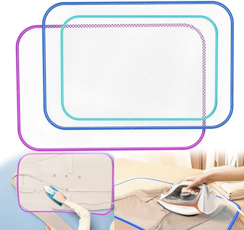 RONDURE Ironing Pressing Cloth Set, Heat Resistant Fabric Protector (3 Pack)