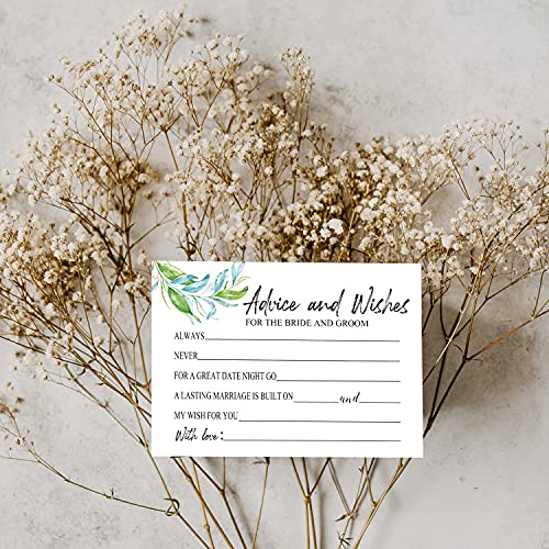 Wedding Advice and Wishes Cards - Pack of 50 for Bridal Showers & Weddings