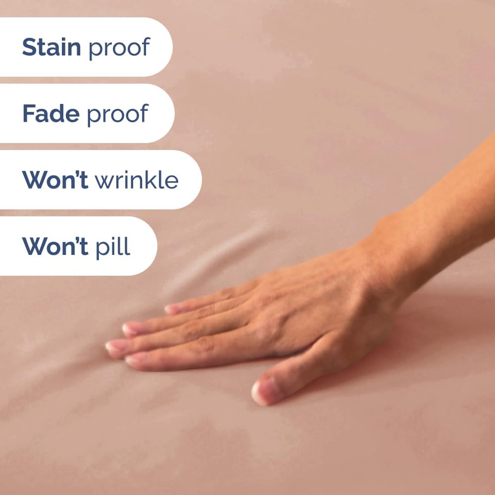 RV Short Queen Sheet Set - Soft, Breathable & Cooling 4-Piece Bedding for Trailers | Fits 8” to 12” Mattresses - Mauve
