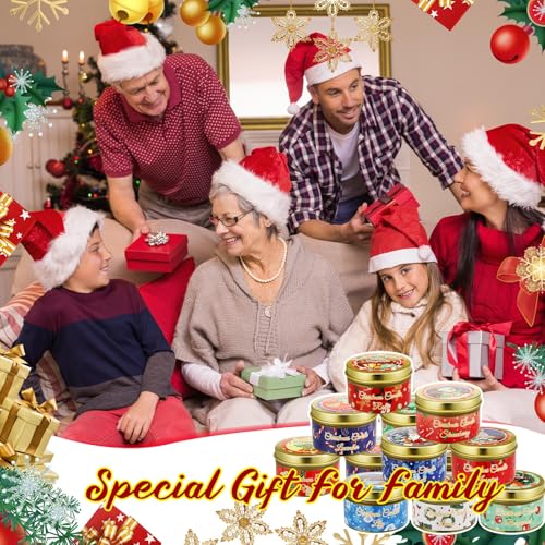 MTLEE 24 Pcs Christmas Scented Soy Candles Set - Gold