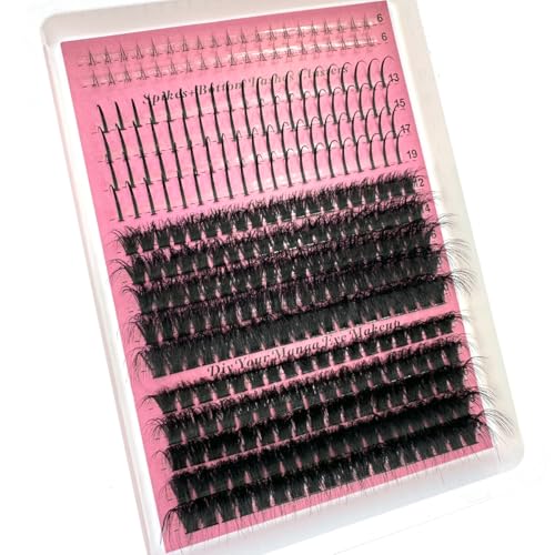 CuvDhe Spiky Lash Clusters & Bottom Individual Eyelash Extensions DD Curl