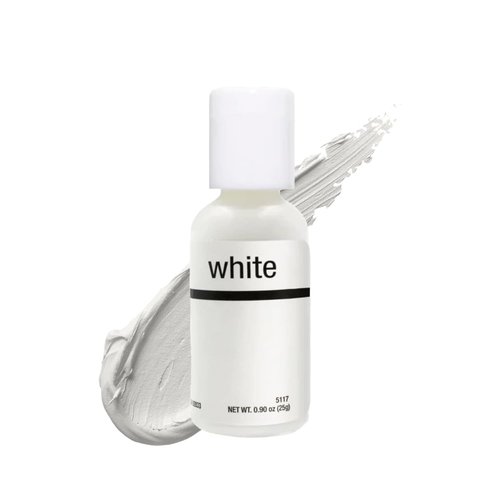 Chefmaster Bright White Liqua-Gel® Food Coloring - Vibrant, Professional-Grade Dye for Icing & Fondant | 0.90 oz