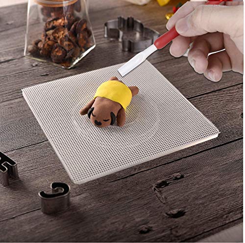7" Clear Cookie Turntable with Non-Slip Mat for Easy Icing