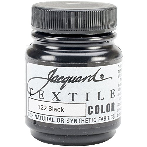 Jacquard Permanent Black Fabric Paint - 2.25 Oz for Clothes & Upholstery
