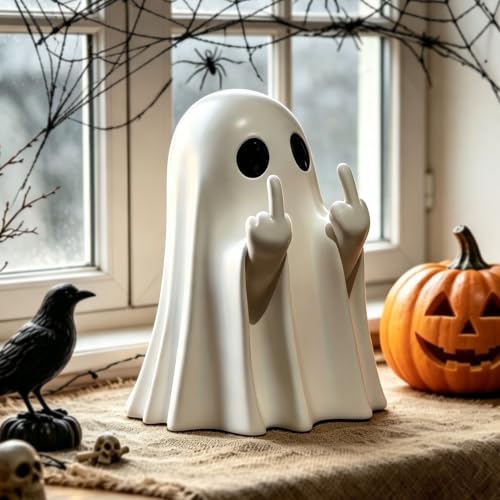 Cute Ghost Figurine Tabletop Decoration | Funny Halloween Statue