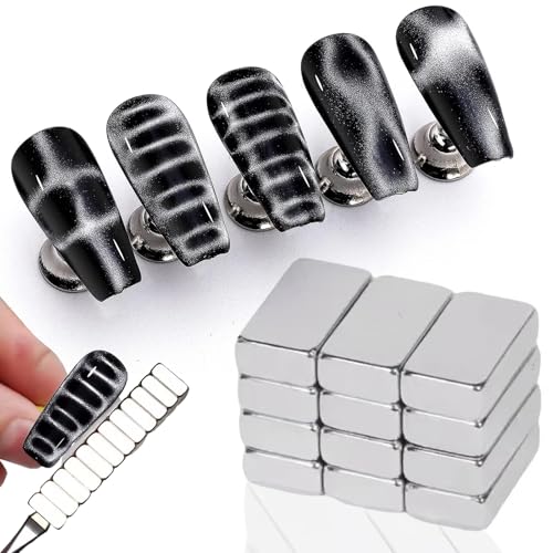 12-Piece Cat Eye Nail Magnet Set for Gel Polish Nail Art Design Tools