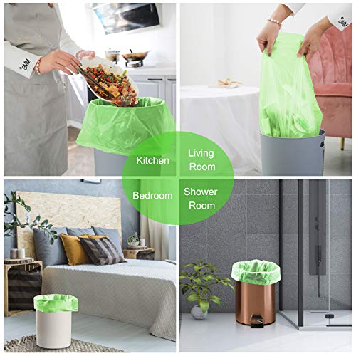 MAVGV 4 Gallon Green Trash Bags - 100 Pack Strong Wastebasket Liners