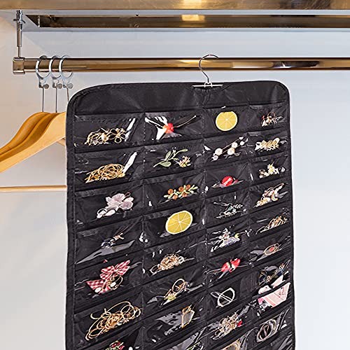 Bloss Double-Sided Hanging Jewelry Organizer - 80 Pocket Storage Bag