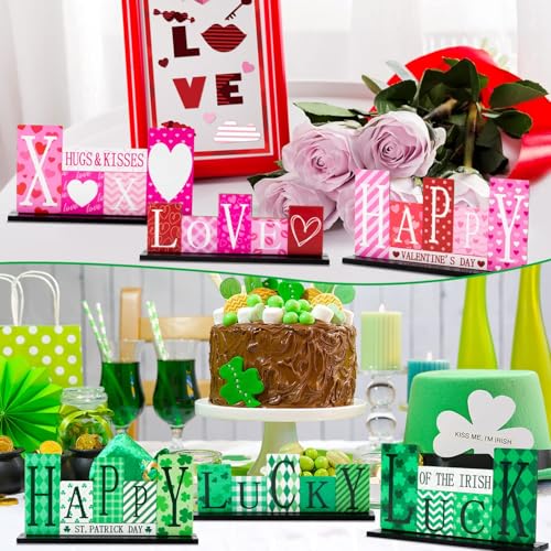 3-Piece Reversible Wooden Centerpiece Decor Set for Holidays