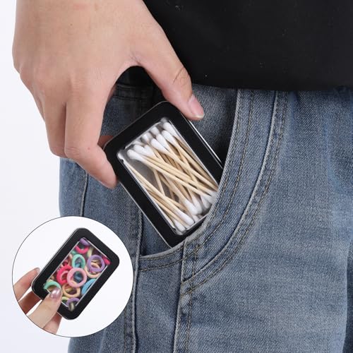 Travel Cotton Swab Holder Case - 2pcs Portable Floss Picks Storage