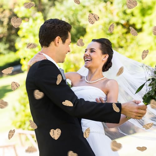 1200 Pcs Heart-Shaped Book Page Confetti for Party Decor